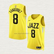 Maglia Jarred Vanderbilt NO 8 Utah Jazz Icon 2022-23 Giallo