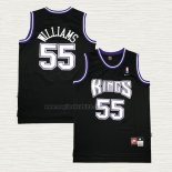 Maglia Jason Williams NO 55 Sacramento Kings Throwback Nero