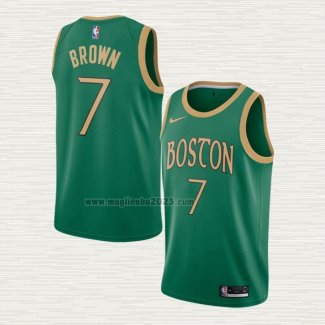 Maglia Jaylen Brown NO 7 Boston Celtics Citta 2019-20 Verde