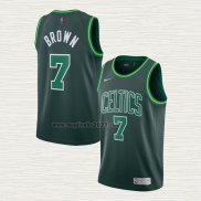 Maglia Jaylen Brown NO 7 Boston Celtics Earned 2020-21 Verde
