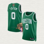 Maglia Jayson Tatum NO 0 Boston Celtics Icon 2022 NBA Finals Verde