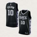 Maglia Jeremy Sochan NO 10 San Antonio Spurs Statement 2022-23 Nero