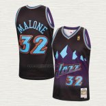 Maglia Karl Malone NO 32 Utah Jazz Mitchell & Ness 1996-97 Nero