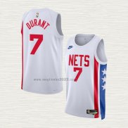 Maglia Kevin Durant NO 7 Brooklyn Nets Classic 2022-23 Bianco
