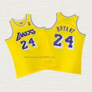 Maglia Kobe Bryant NO 24 Los Angeles Lakers Giallo