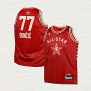 Maglia Luka Doncic NO 77 Bambino Dallas Mavericks All Star 2024 Rosso