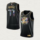 Maglia Luka Doncic NO 77 Dallas Mavericks Golden Edition 2021-22 Nero