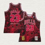 Maglia Michael Jordan NO 23 Chicago Bulls Mitchell & Ness Hebru Brantley Nero