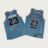 Maglia Michael Jordan NO 23 Chicago Bulls Throwback Blu