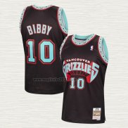 Maglia Mike Bibby NO 10 Memphis Grizzlies Mitchell & Ness 1998-99 Nero