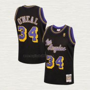 Maglia NO 34 Los Angeles Lakers Mitchell & Ness 1996-97 Nero Shaquille O'neal