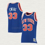 Maglia Patrick Ewing NO 33 New York Knicks Mitchell & Ness 1991-92 Blu