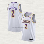 Maglia Wayne Ellington NO 2 Los Angeles Lakers Association 2021-22 Bianco
