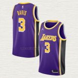 Maglia Anthony Davis NO 3 Los Angeles Lakers Statement 2021-22 Viola
