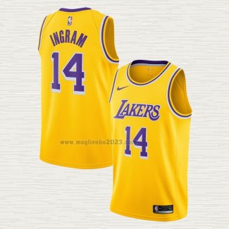 Maglia Brandon Ingram NO 14 Los Angeles Lakers Icon Giallo