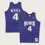Maglia Chris Webber NO 4 Sacramento Kings Mitchell & Ness 1998-99 Nero