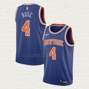 Maglia Derrick Rose NO 4 New York Knicks Icon 2020-21 Blu