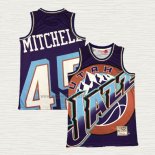 Maglia Donovan Mitchell NO 45 Utah Jazz Mitchell & Ness Big Face Viola