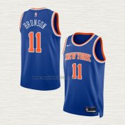 Maglia Jalen Brunson NO 11 New York Knicks Icon 2022-23 Blu