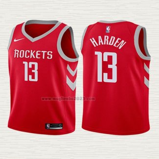 Maglia James Harden NO 13 Bambino Houston Rockets Icon 2017-18 Rosso