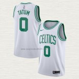Maglia Jayson Tatum NO 0 Boston Celtics Association 2017-18 Bianco