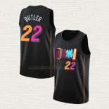 Maglia Jimmy Butler NO 22 Miami Heat Citta 2021-22 Nero
