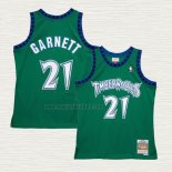 Maglia Kevin Garnett NO 21 Bambino Minnesota Timberwolves Hardwood Classics Throwback 1997-98 Verde
