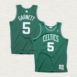 Maglia Kevin Garnett NO 5 Boston Celtics Hardwood Classics Throwback Verde