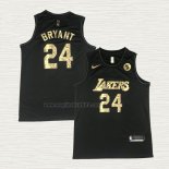 Maglia Kobe Bryant NO 24 Los Angeles Lakers Nero