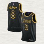 Maglia Kobe Bryant NO 8 Los Angeles Lakers Citta 2017-18 Nero