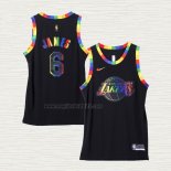 Maglia LeBron James NO 6 Los Angeles Lakers Fashion Royalty 2022-23 Nero