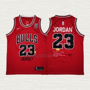 Maglia Michael Jordan NO 23 Chicago Bulls Throwback Rosso