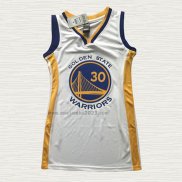 Maglia Stephen Curry NO 30 Donna Golden State Warriors Association 2018-19 Bianco