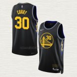 Maglia Stephen Curry NO 30 Golden State Warriors Citta 2021-22 Nero