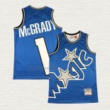 Maglia Tracy Mcgrady NO 1 Orlando Magic Mitchell & Ness Big Face Blu