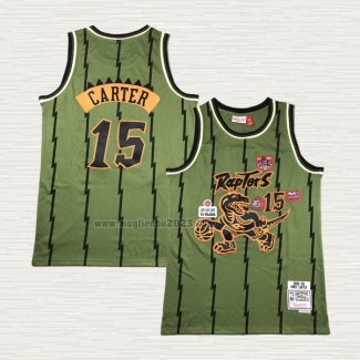 Maglia Vince Carter NO 15 Toronto Raptors Mitchell & Ness 1998-99 Verde