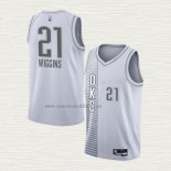 Maglia Aaron Wiggins NO 21 Oklahoma City Thunder Citta 2021-22 Bianco