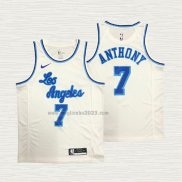 Maglia Carmelo Anthony NO 7 Los Angeles Lakers Classic 2019-20 Bianco