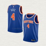 Maglia Derrick Rose NO 4 Bambino New York Knicks Icon Blu