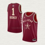 Maglia Devin Booker NO 1 Phoenix Suns All Star 2024 Rosso