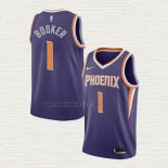 Maglia Devin Booker NO 1 Phoenix Suns Icon 2021 Viola