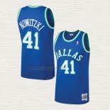 Maglia Dirk Nowitzki NO 41 Dallas Mavericks Mitchell & Ness 1998-99 Blu