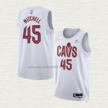 Maglia Donovan Mitchell NO 45 Cleveland Cavaliers Association 2022-23 Bianco