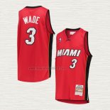 Maglia Dwyane Wade NO 3 Miami Heat Mitchell & Ness 2005-06 Rosso