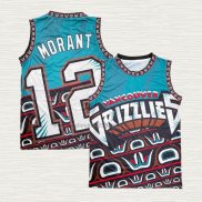 Maglia Ja Morant NO 12 Memphis Grizzlies Mitchell & Ness Big Face Verde 2