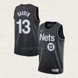 Maglia James Harden NO 13 Brooklyn Nets Earned 2020-21 Nero