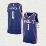Maglia James Harden NO 1 Philadelphia 76ers Icon Blu