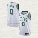 Maglia Jayson Tatum NO 0 Boston Celtics Association 2021-22 Bianco