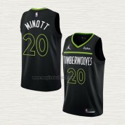 Maglia Josh Minott NO 20 Minnesota Timberwolves Statement 2022-23 Nero