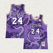 Maglia Kobe Bryant NO 24 Los Angeles Lakers Throwback Asian Heritage 1996-97 Viola